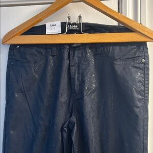 Lois Dark Navy Coated Skinny pants
